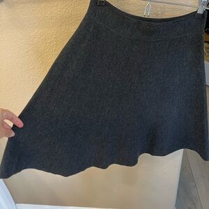 Theory Dark Charcoal A-Line Skirt